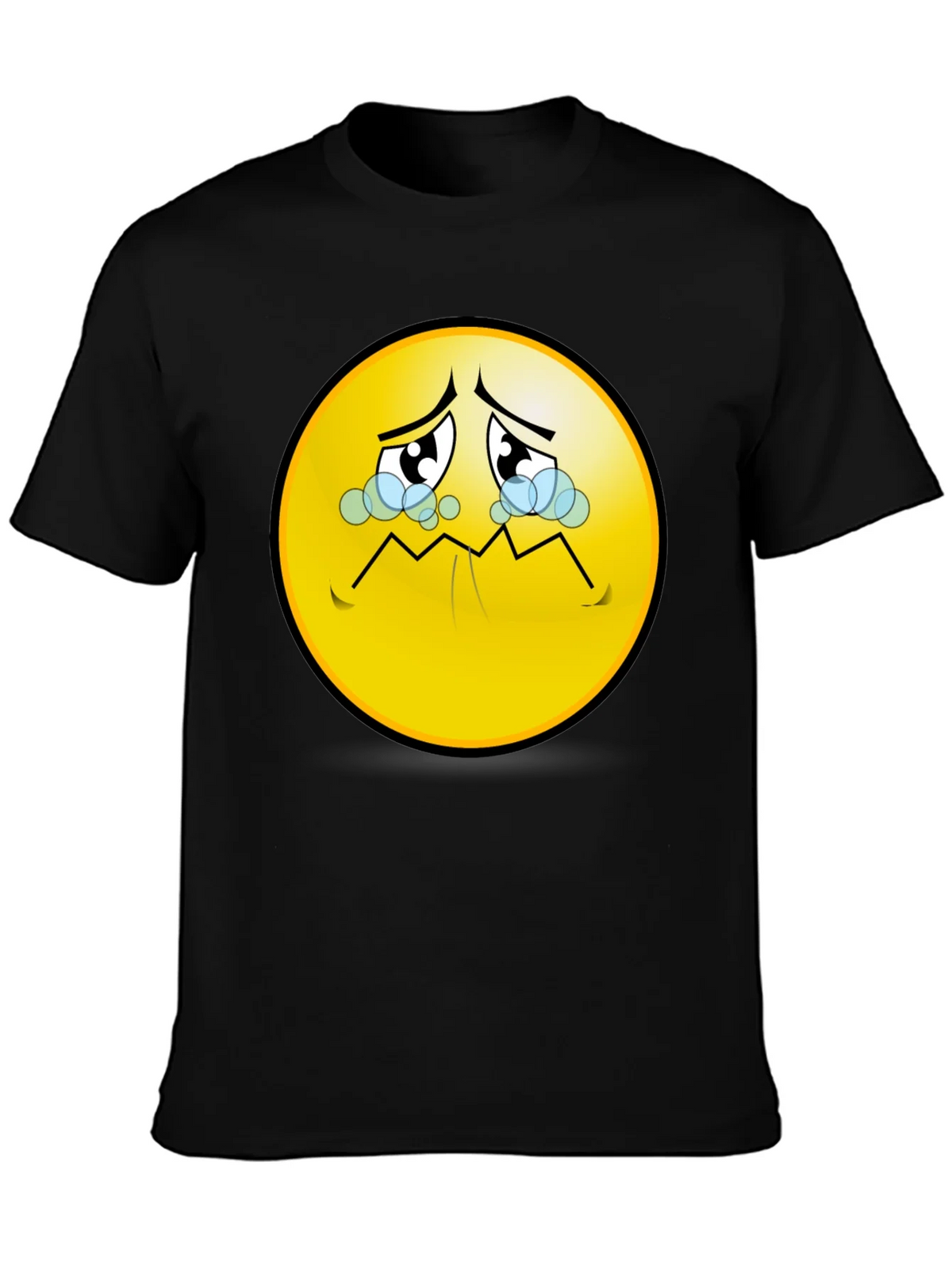 Sad Emoji T-Shirt - Black Graphic Tee product image 3