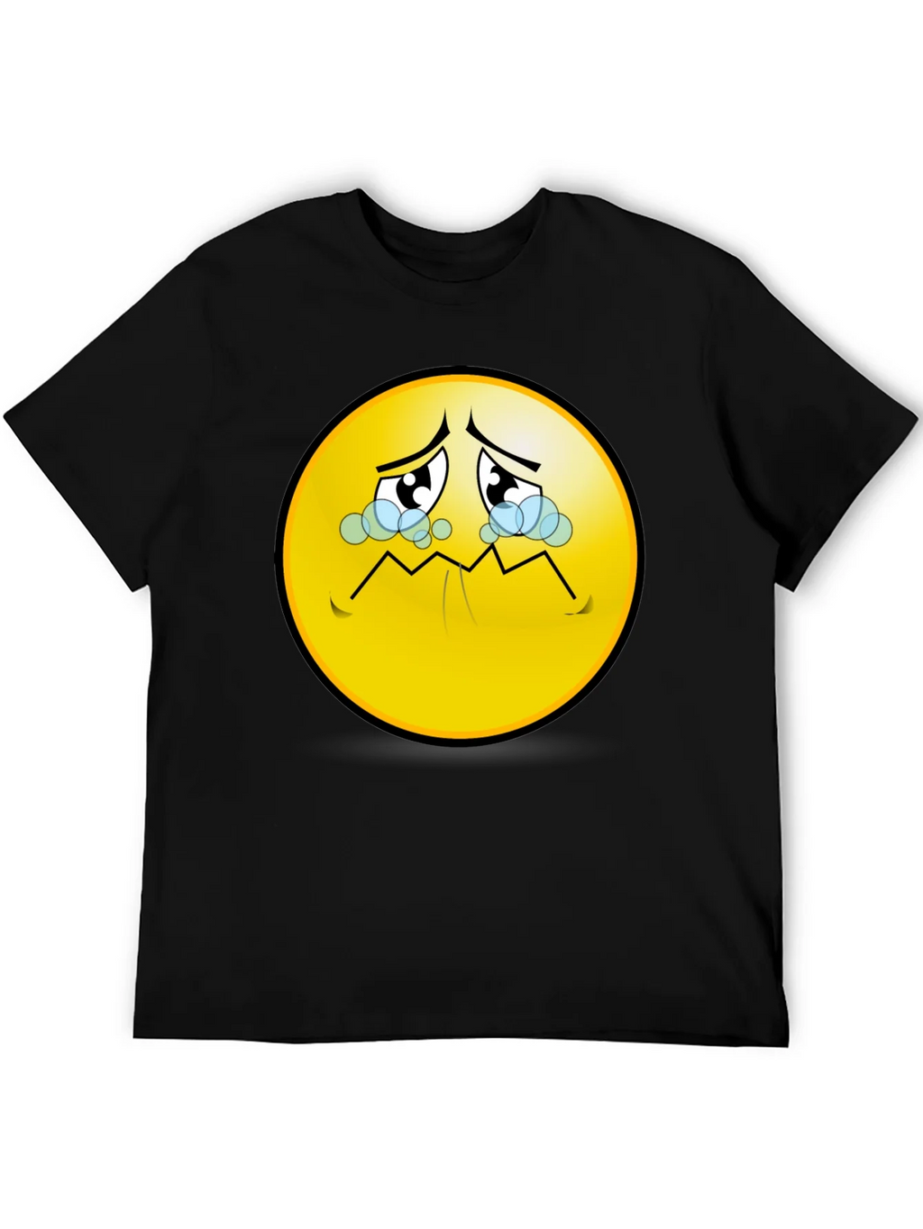 Sad Emoji T-Shirt - Black Graphic Tee product image 5