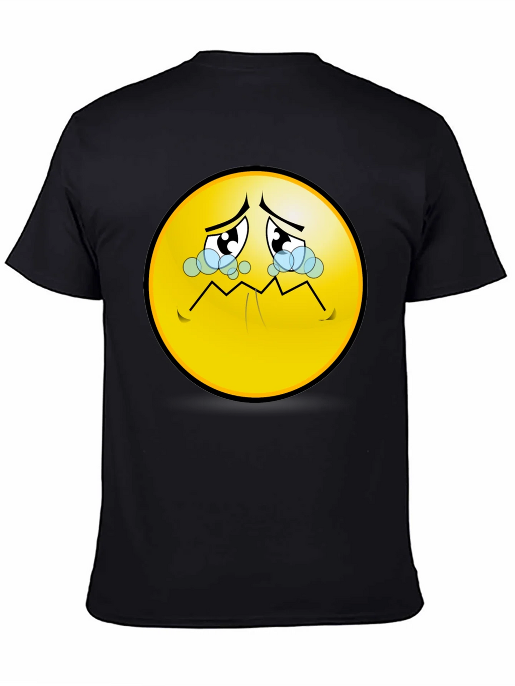 Sad Emoji T-Shirt - Black Graphic Tee product image 4
