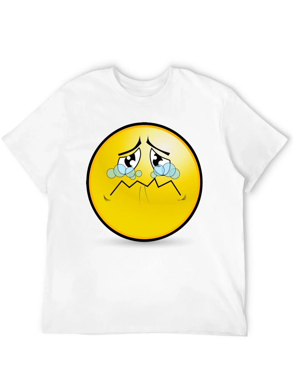 Sad Emoji T-Shirt - Black Graphic Tee product image 11
