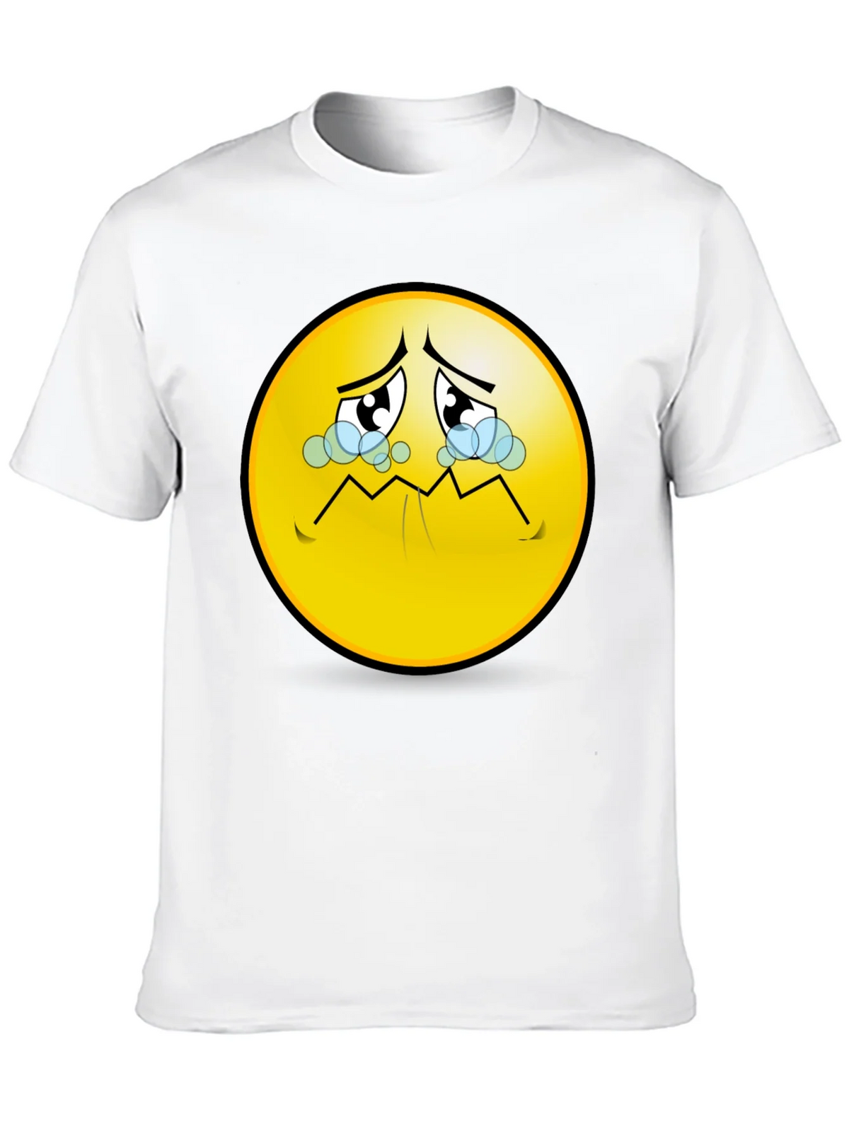 Sad Emoji T-Shirt - Black Graphic Tee product image 9