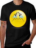 Sad Emoji T-Shirt - Black Graphic Tee product image 1