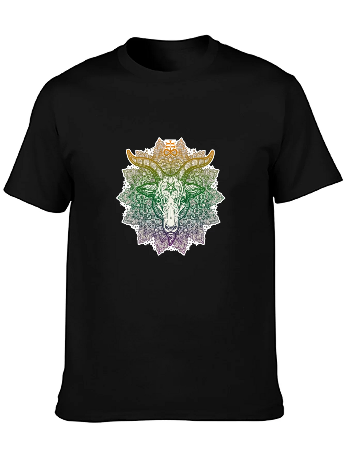 Occult Goat Mandala Graphic T-Shirt product image 2