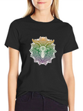 Occult Goat Mandala Graphic T-Shirt product image 1