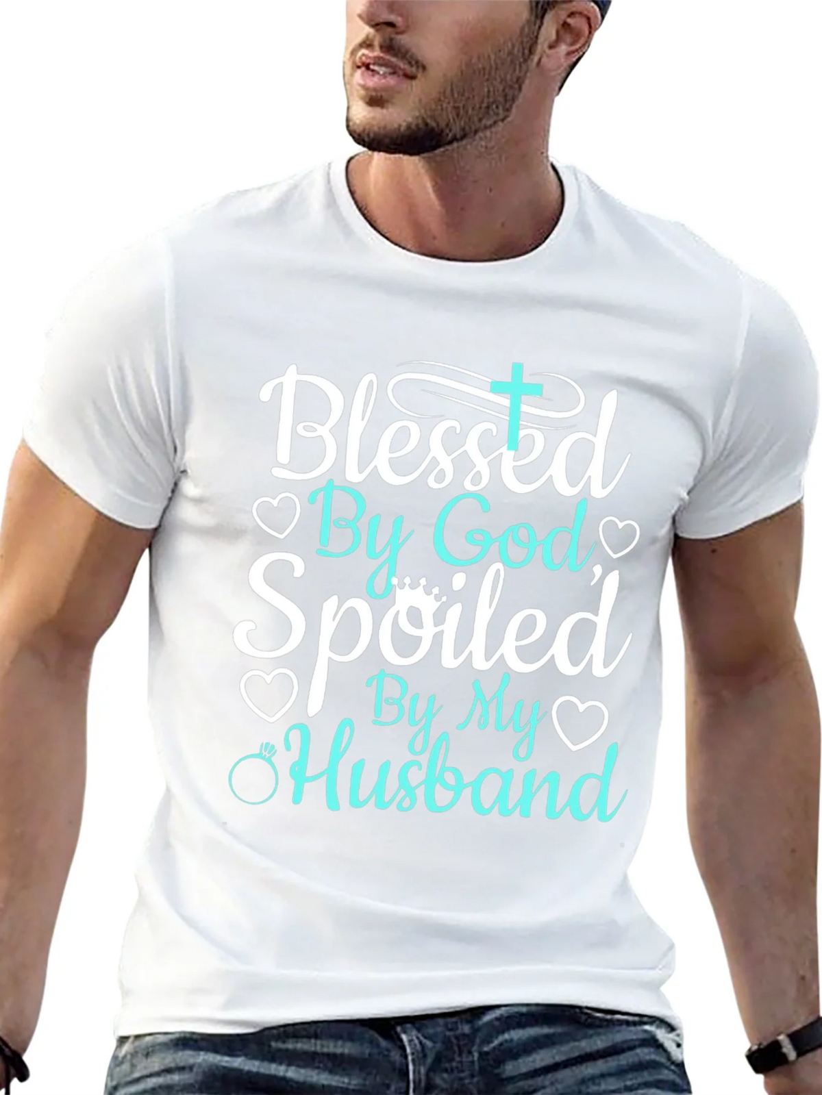 Blessed By God Spoiled By My Husband Tee product image 10