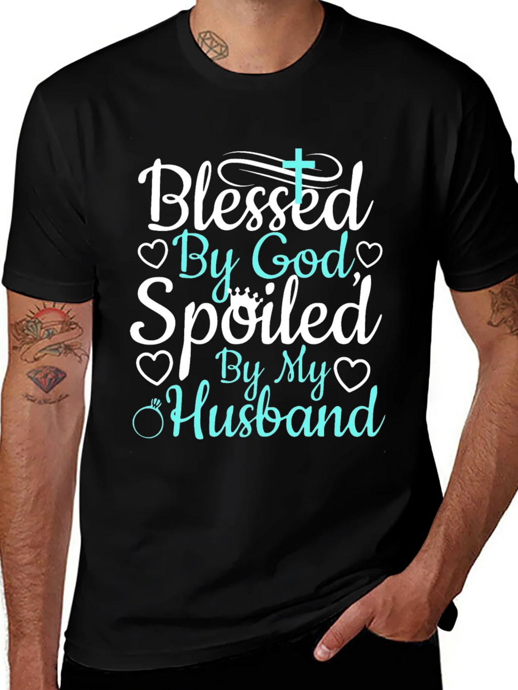 Blessed By God Spoiled By My Husband Tee product image 1