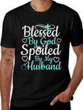 Blessed By God Spoiled By My Husband Tee product image 1