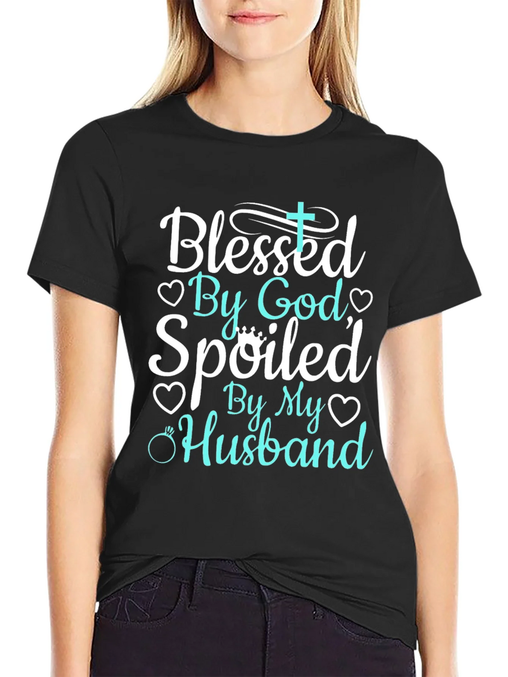 Blessed By God Spoiled By My Husband Tee product image 2