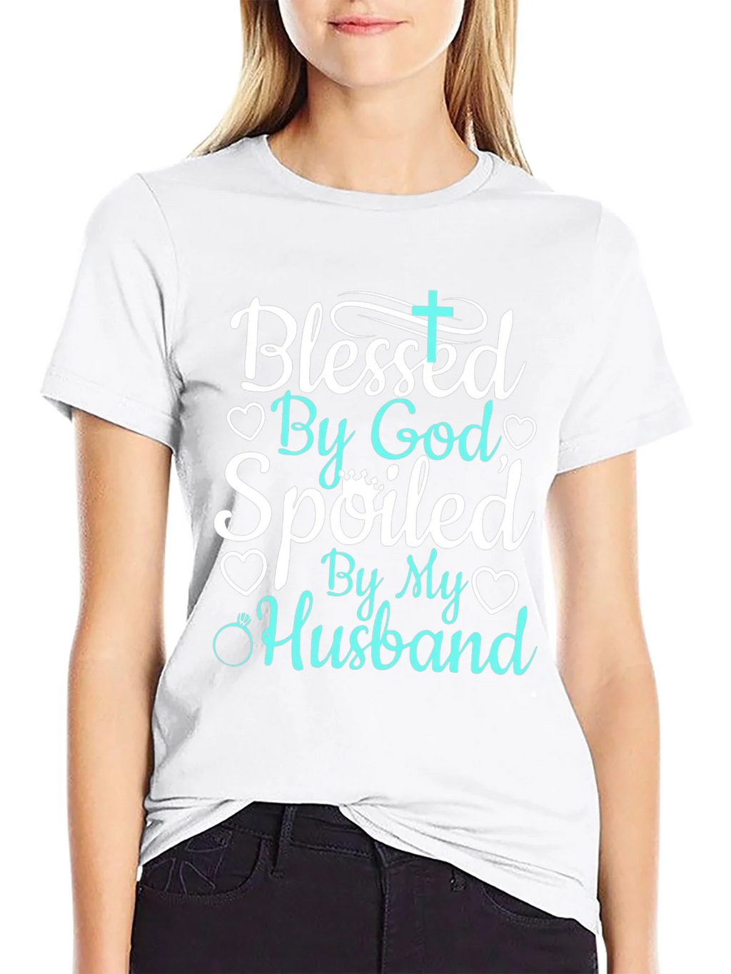 Blessed By God Spoiled By My Husband Tee product image 6