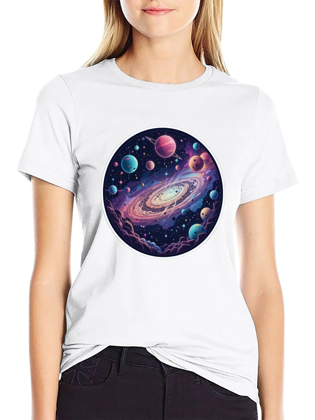 Galaxy Planets Graphic Tee - Mens Black T-Shirt product image 8