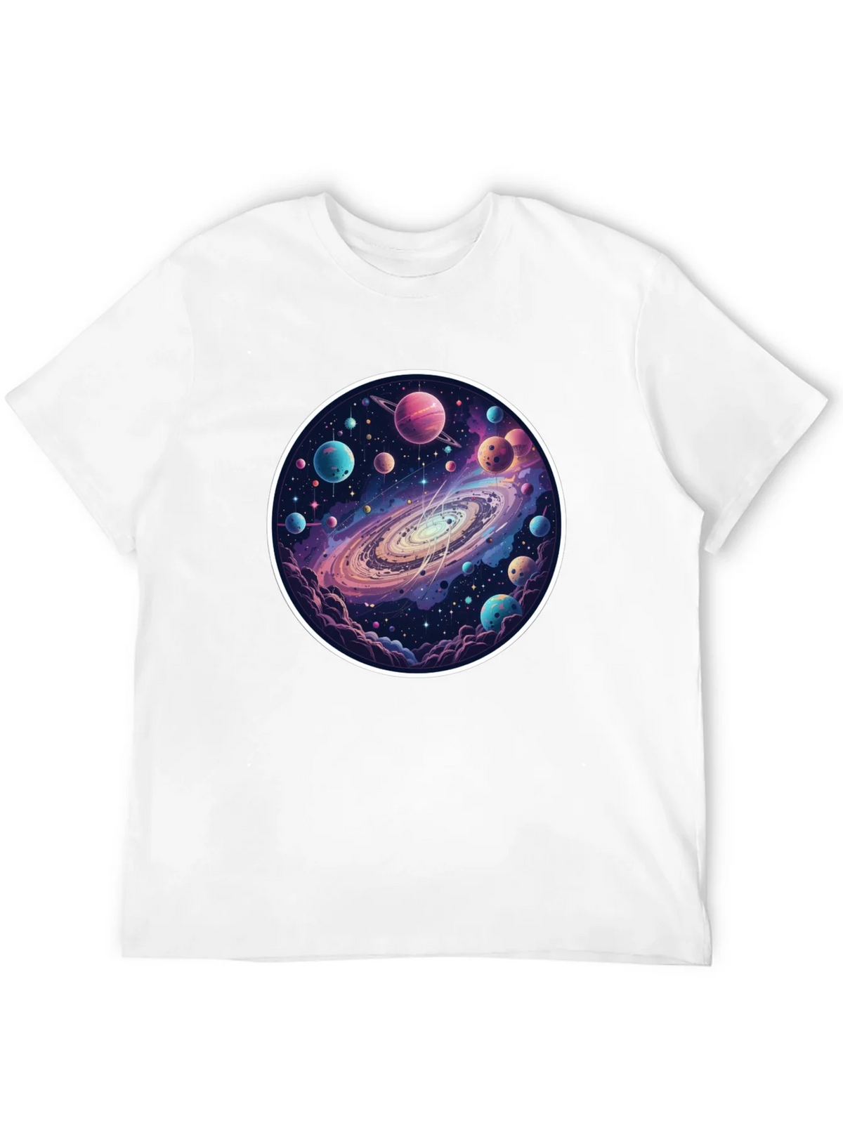 Galaxy Planets Graphic Tee - Mens Black T-Shirt product image 11