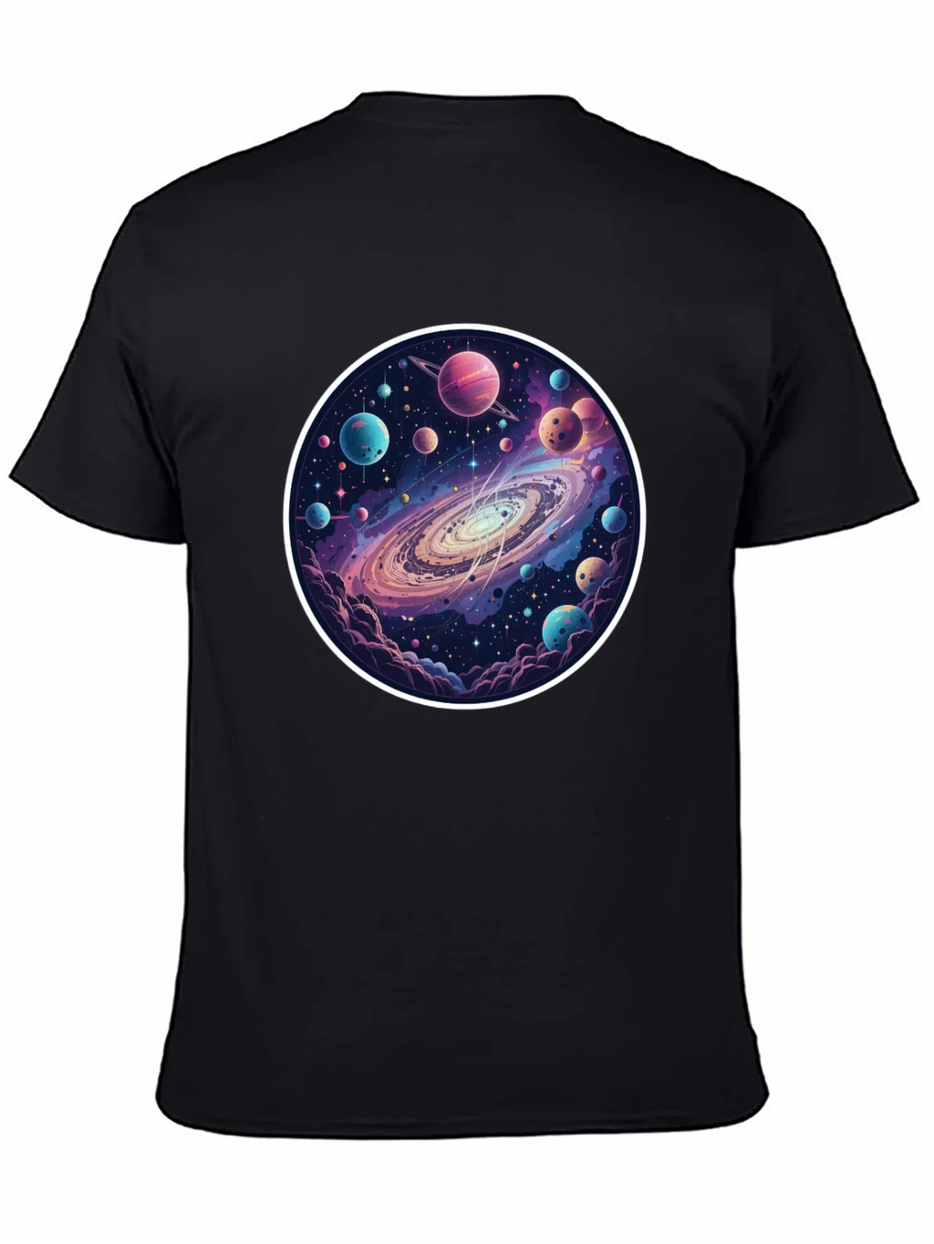 Galaxy Planets Graphic Tee - Mens Black T-Shirt product image 4