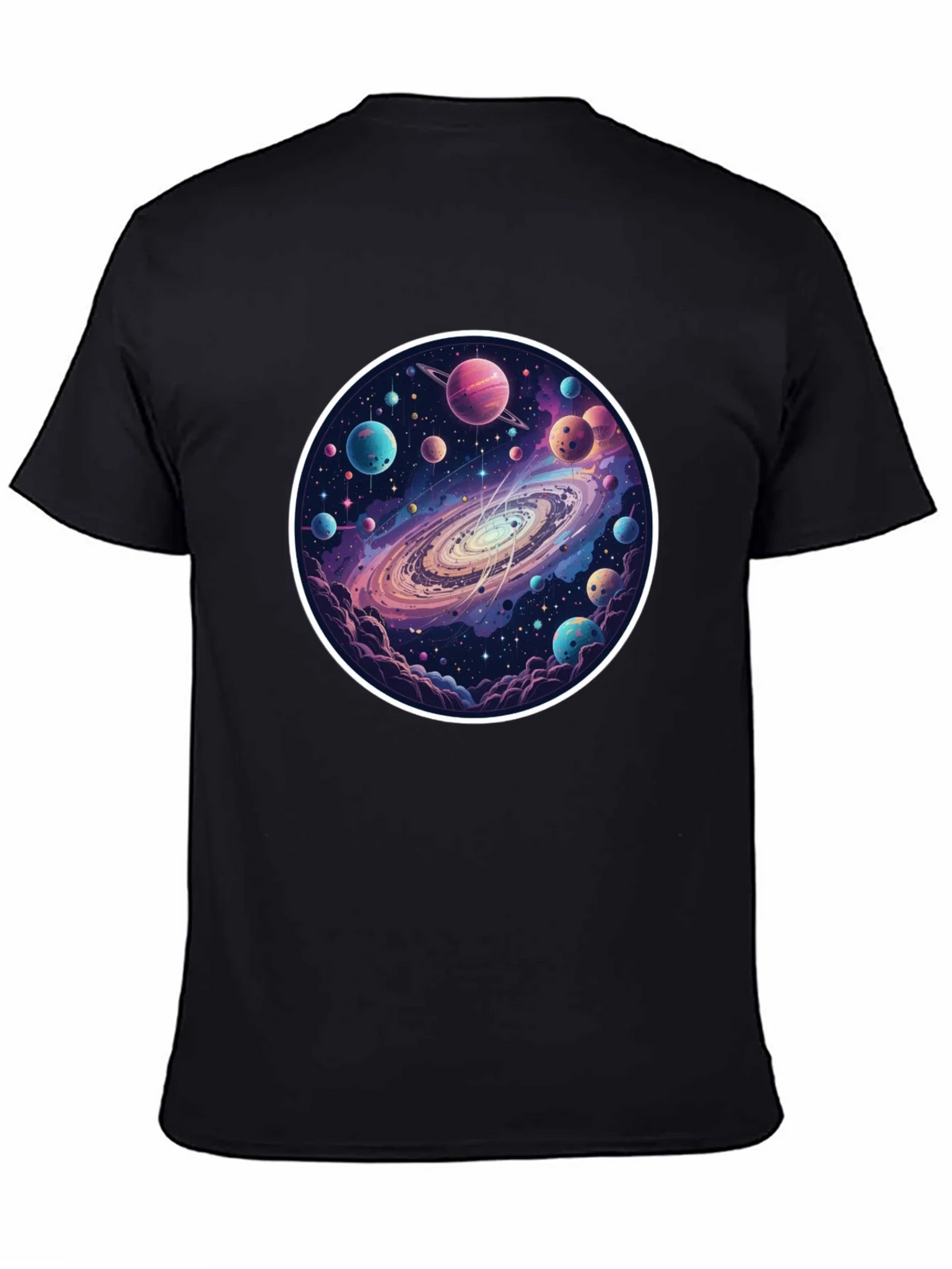 Galaxy Planets Graphic Tee - Mens Black T-Shirt product image 4