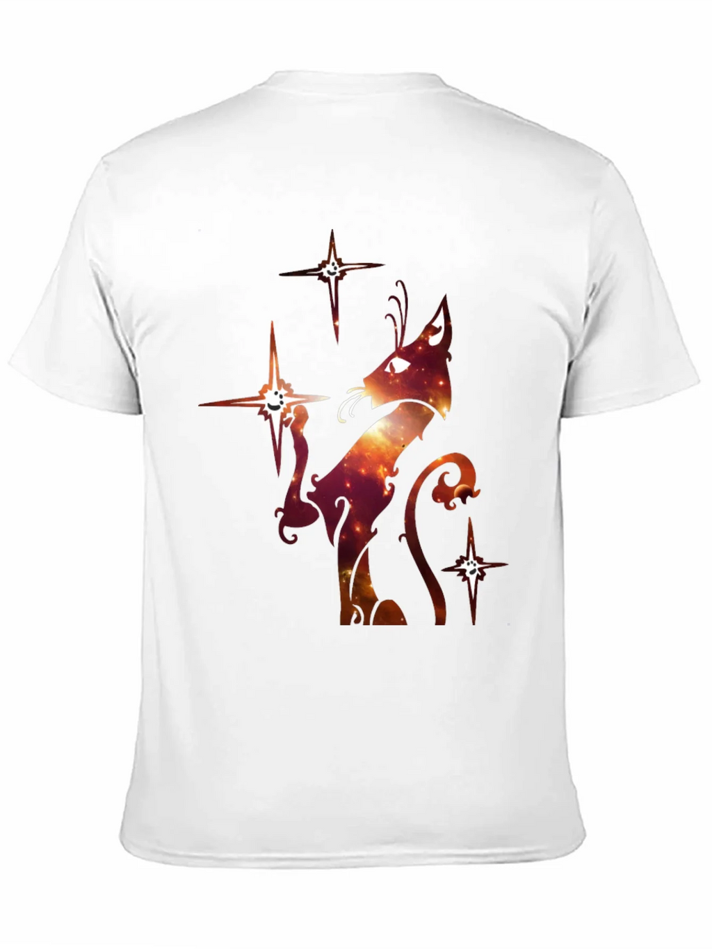 Celestial Cat Graphic T-Shirt - Black Cotton Blend product image 10