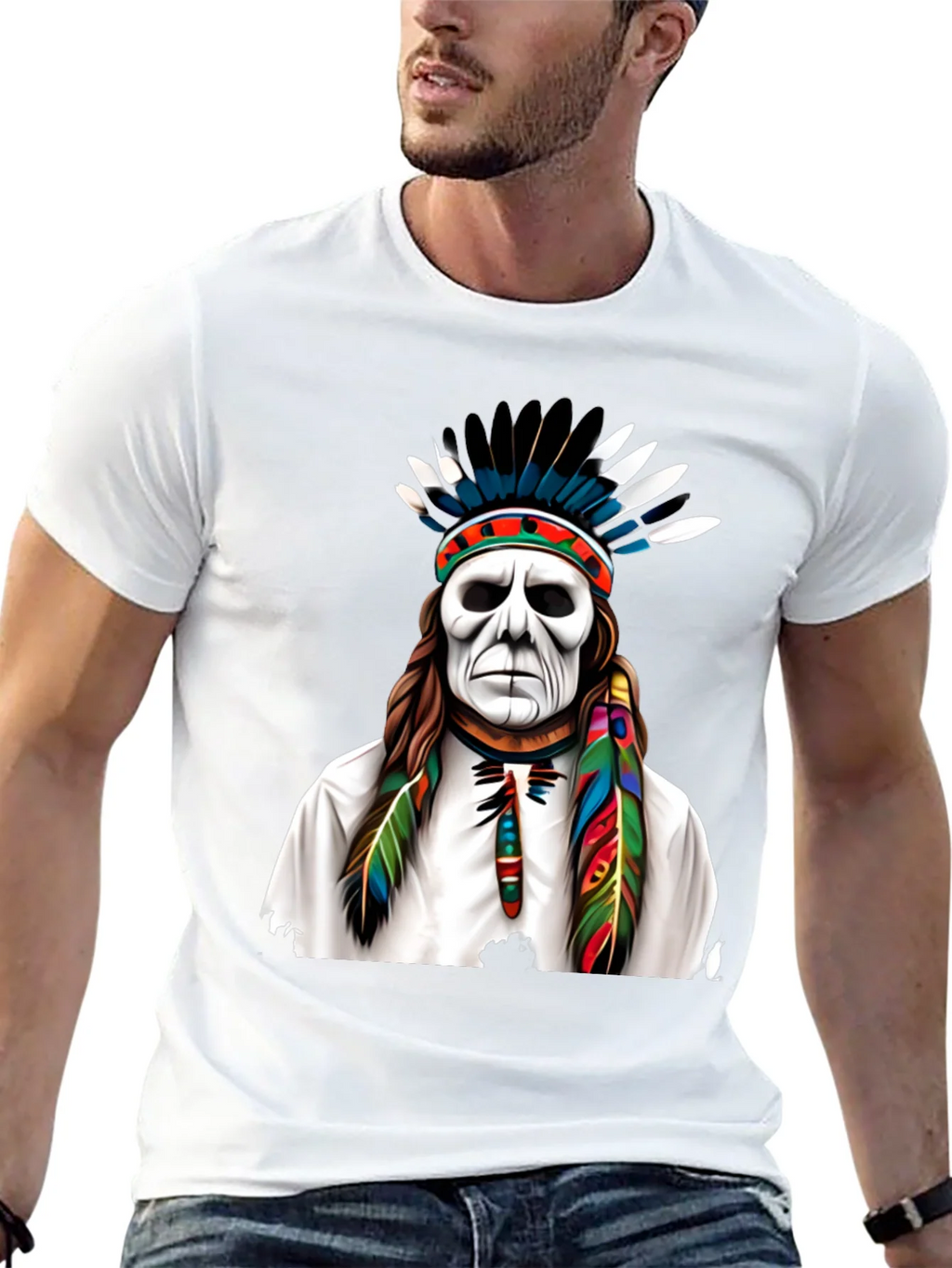 Native American Headdress Graphic Tee product image 12