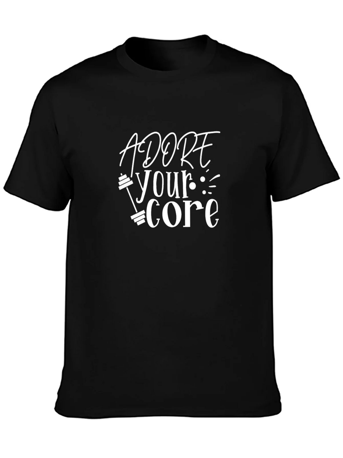 Adore Your Core Black T-Shirt Fitness Gym Motivation product image 3
