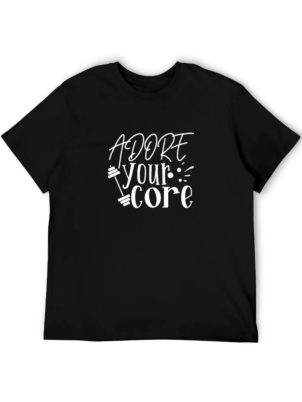 Adore Your Core Black T-Shirt Fitness Gym Motivation product image 5