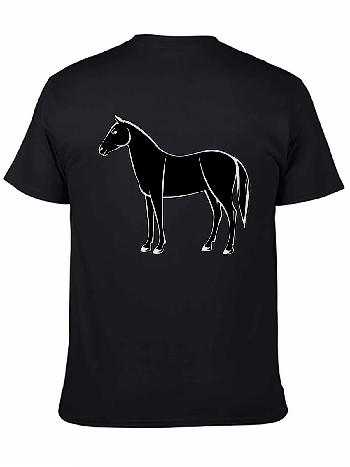 Horse Graphic Black T-Shirt Mens Fashion product image 4