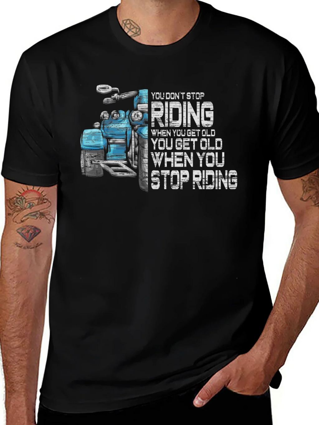 Motorcycle Riding T-Shirt - You Dont Stop product image 1