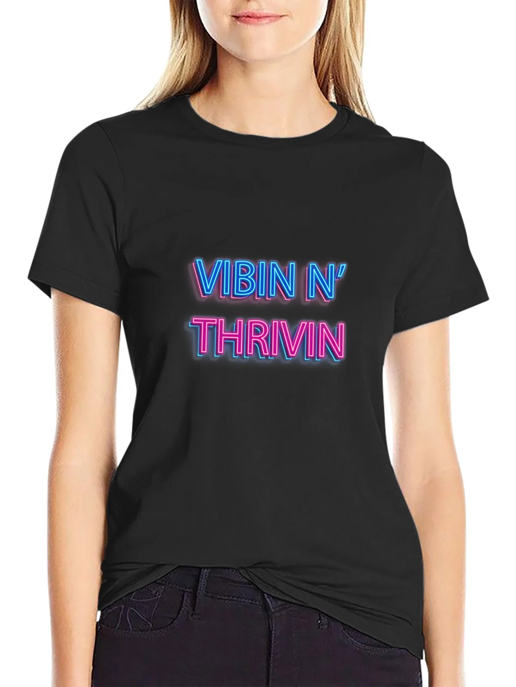 Vibin N Thrivin Black T-Shirt product image 2
