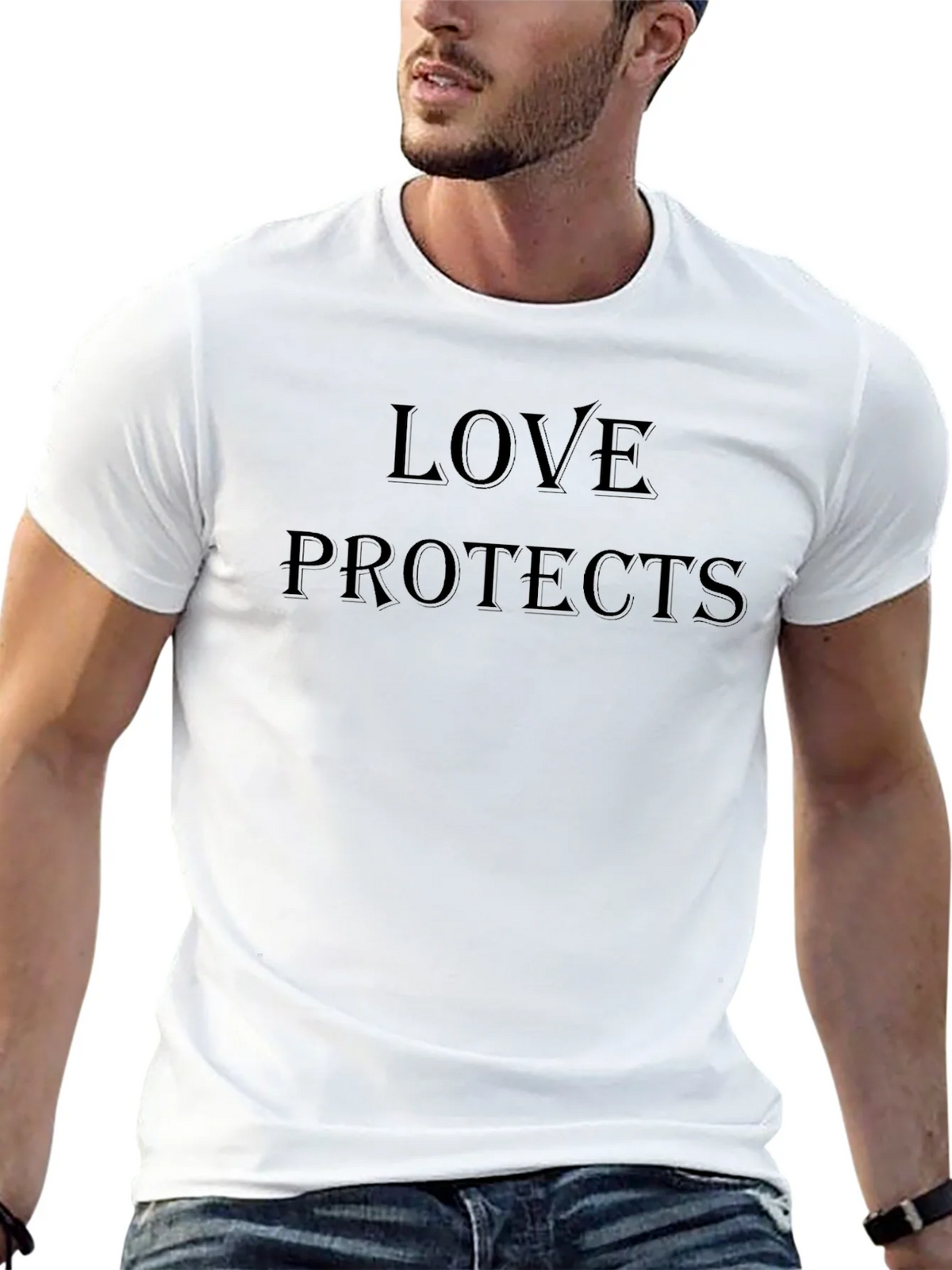 Love Protects Black T-Shirt product image 12