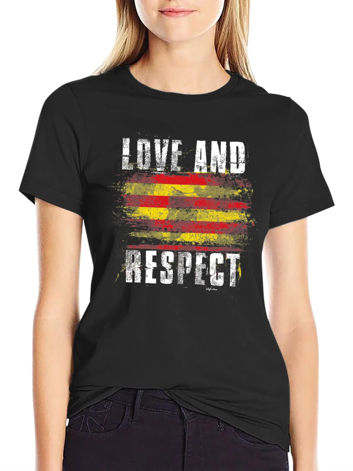 Love and Respect Graphic Tee - Catalonia Flag Style product image 2