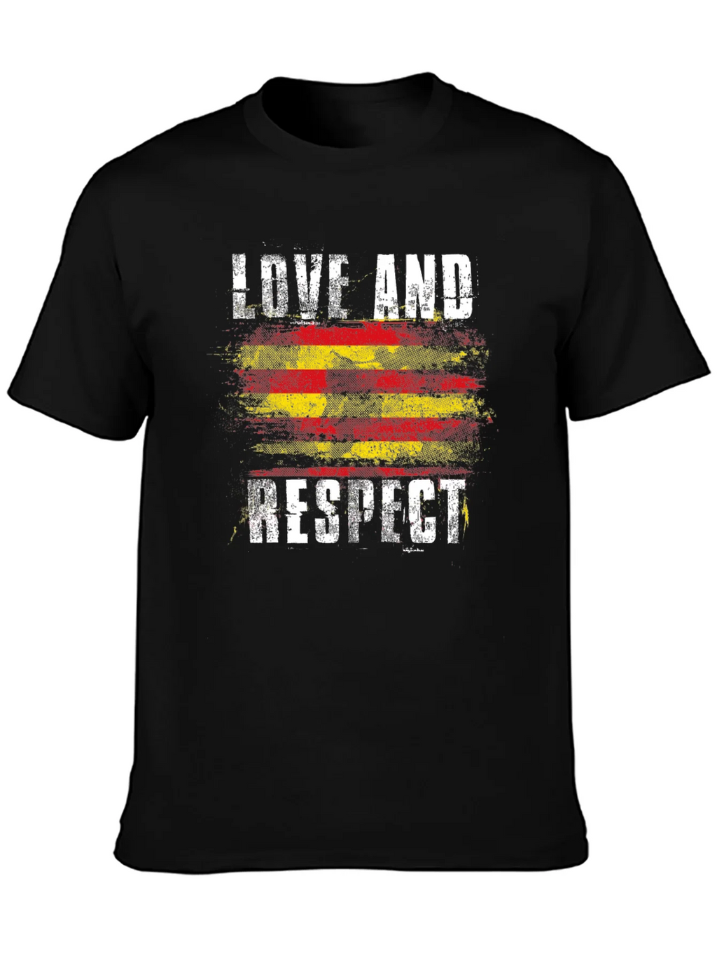 Love and Respect Graphic Tee - Catalonia Flag Style product image 3