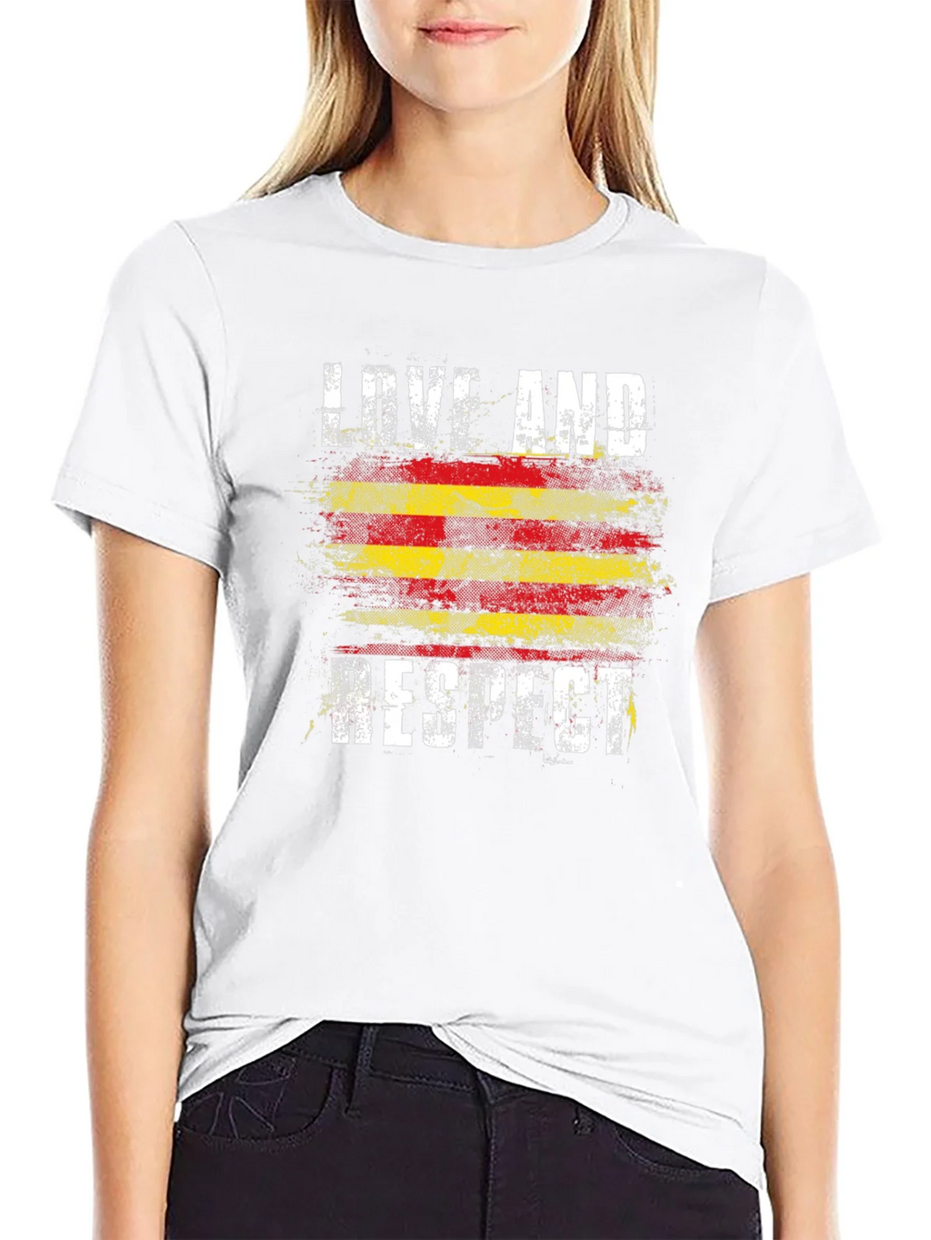 Love and Respect Graphic Tee - Catalonia Flag Style product image 8