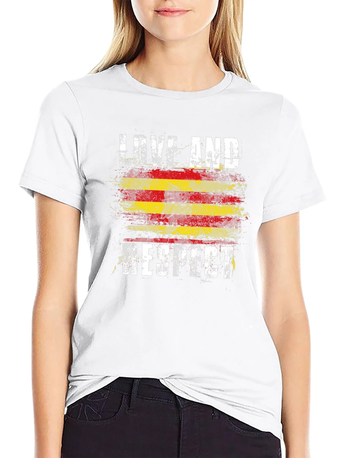 Love and Respect Graphic Tee - Catalonia Flag Style product image 8