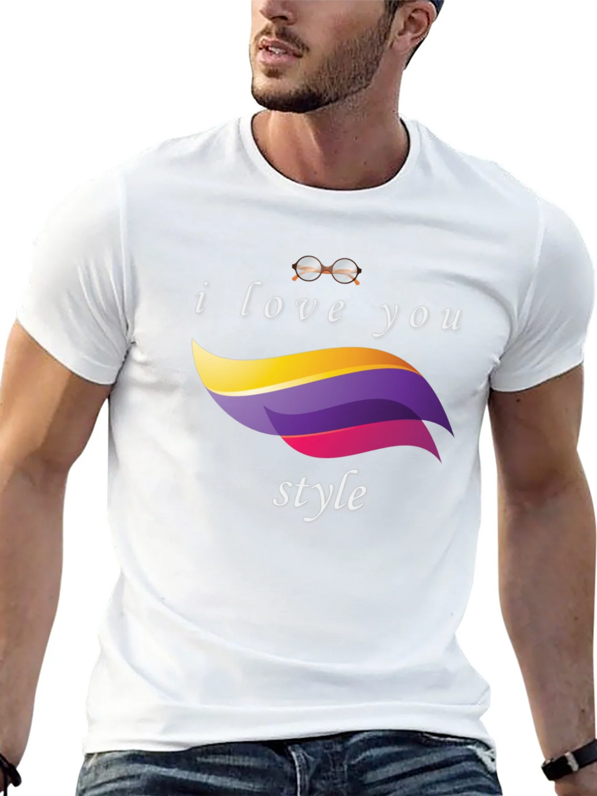 I Love You Style Black T-Shirt product image 12