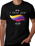 I Love You Style Black T-Shirt product image 1