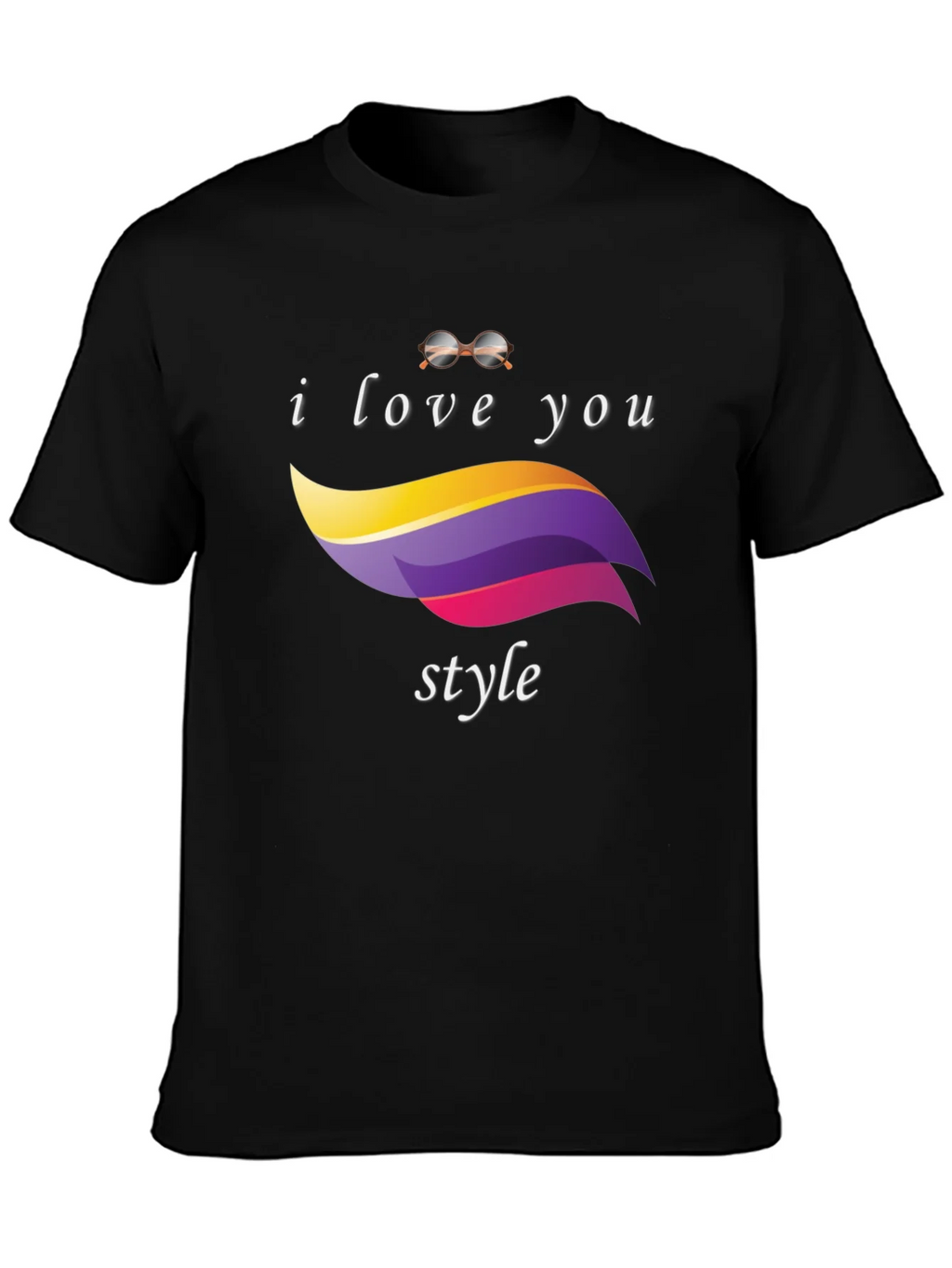 I Love You Style Black T-Shirt product image 3