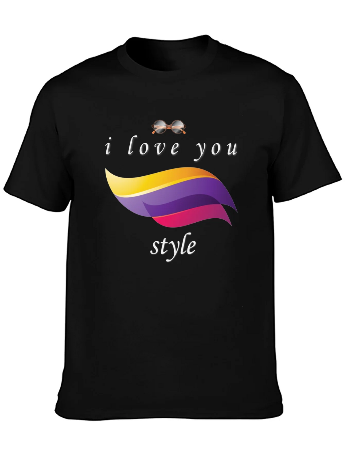 I Love You Style Black T-Shirt product image 3