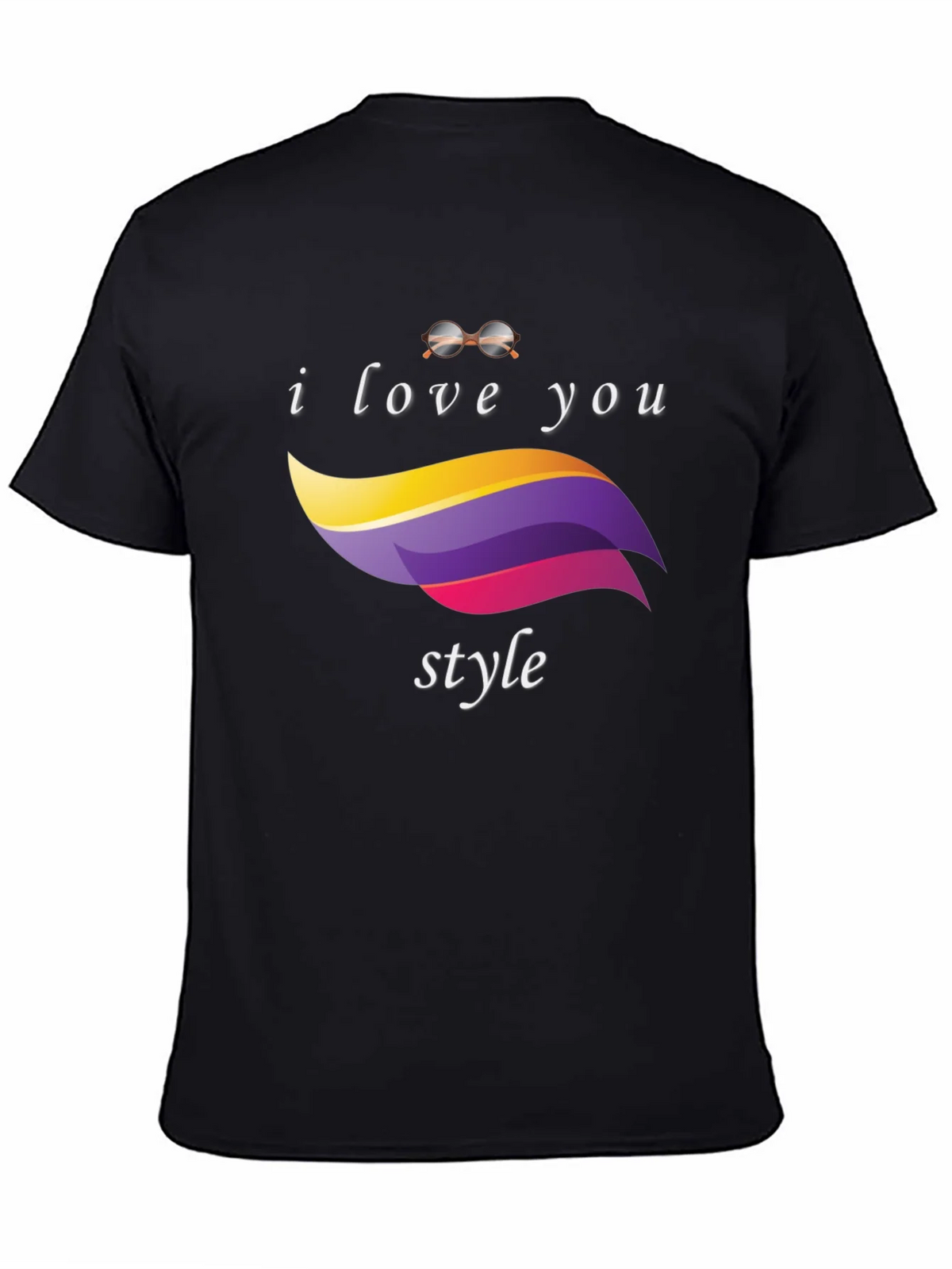 I Love You Style Black T-Shirt product image 4