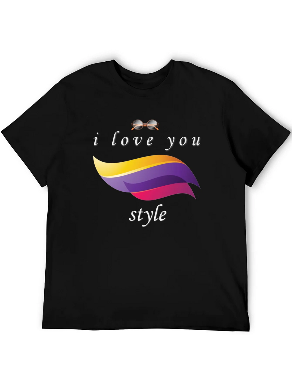 I Love You Style Black T-Shirt product image 5
