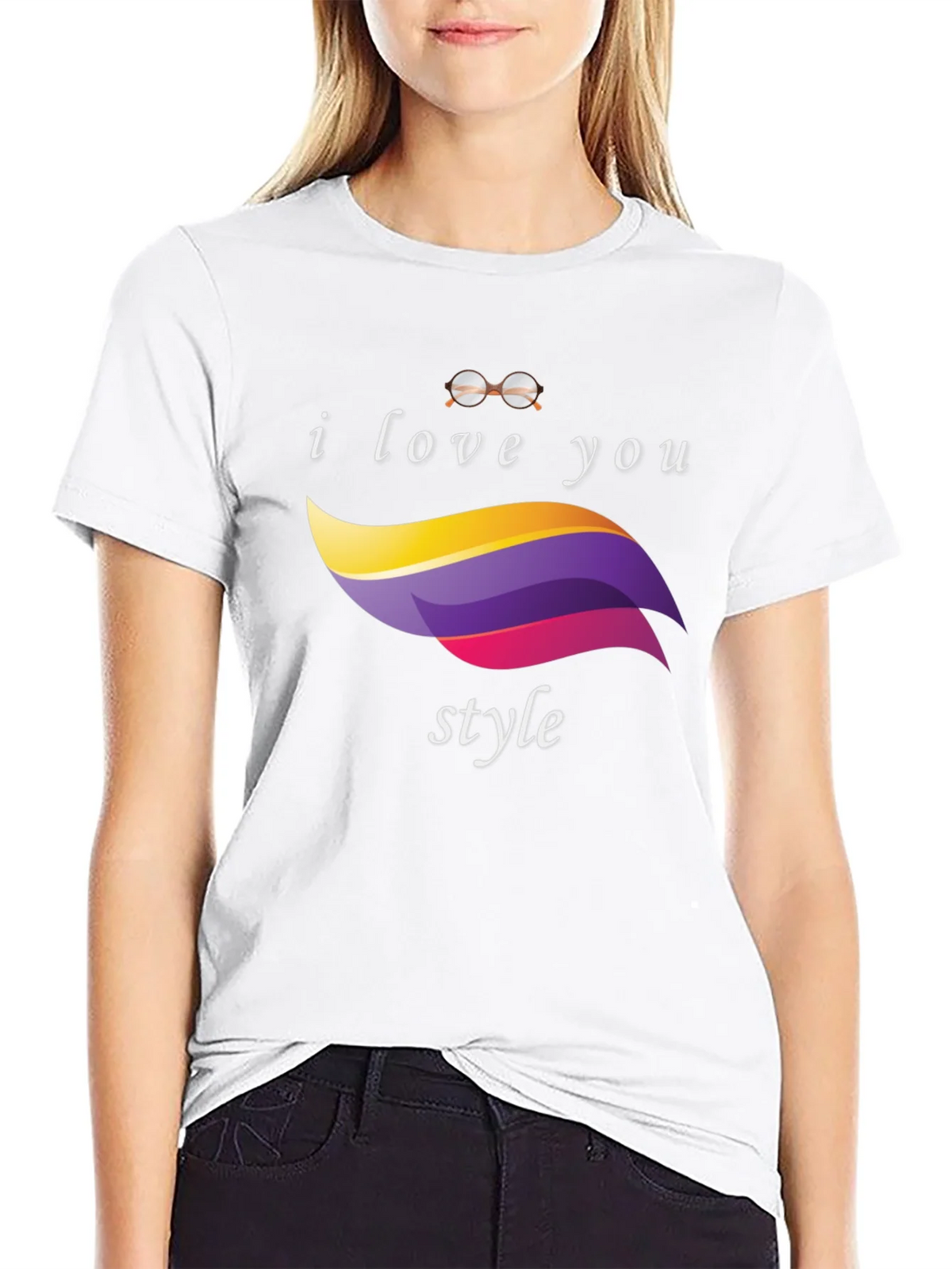 I Love You Style Black T-Shirt product image 8
