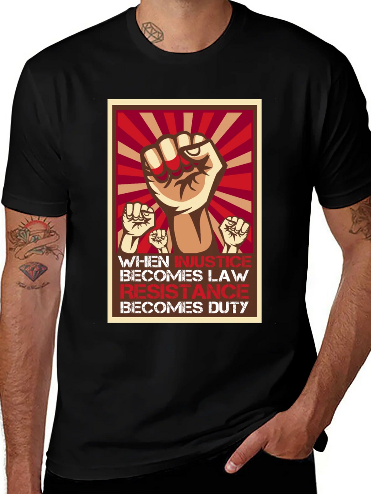 Resistance T-Shirt: When Injustice Becomes Law product image 1