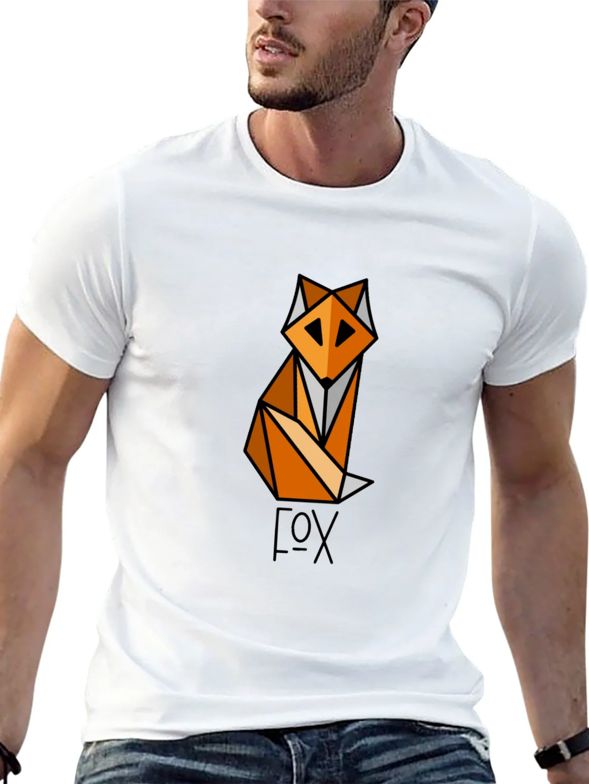 Geometric Fox Graphic T-Shirt product image 12