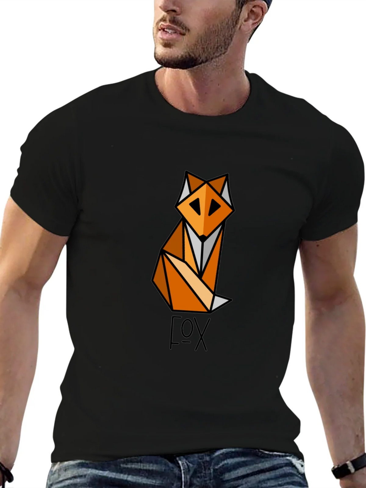 Geometric Fox Graphic T-Shirt product image 6