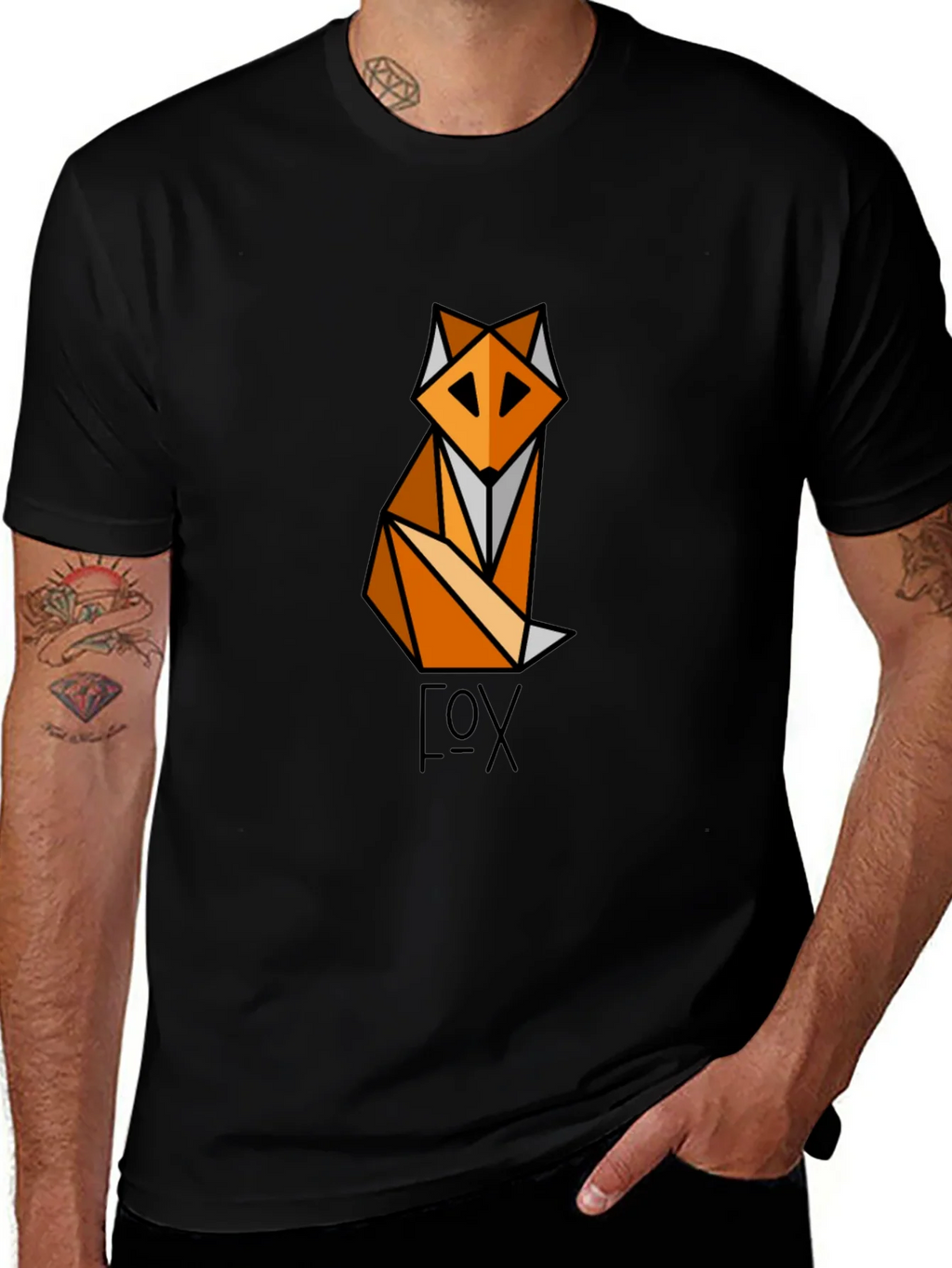 Geometric Fox Graphic T-Shirt product image 1