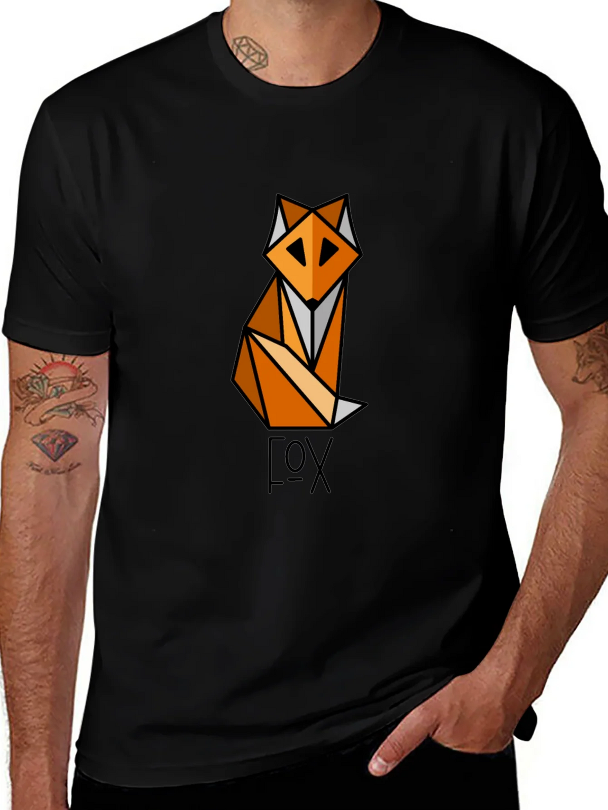Geometric Fox Graphic T-Shirt product image 1