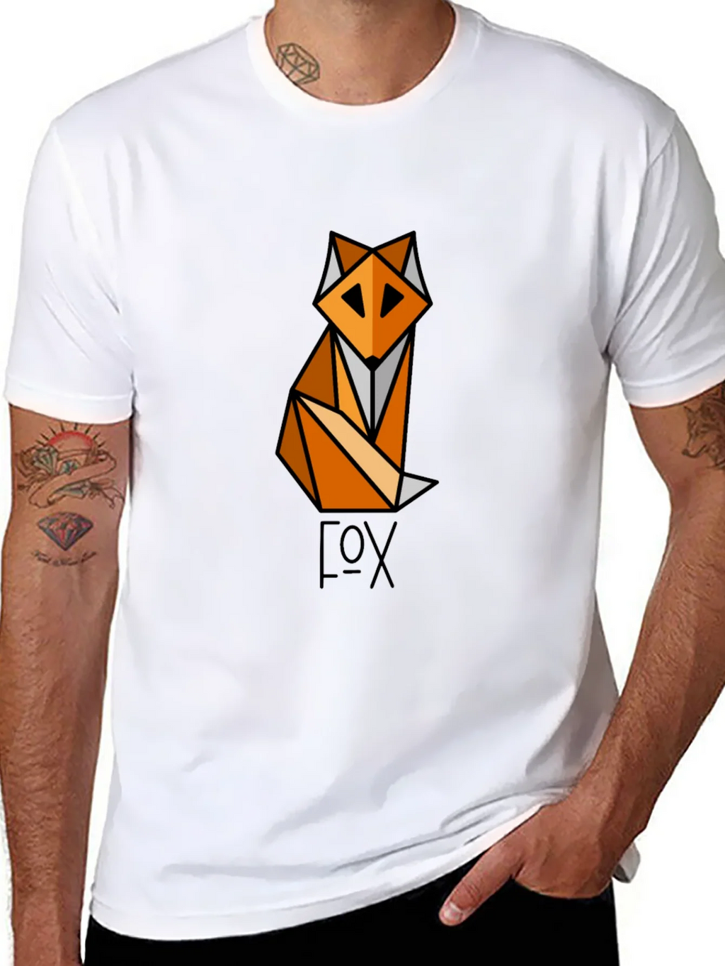 Geometric Fox Graphic T-Shirt product image 7