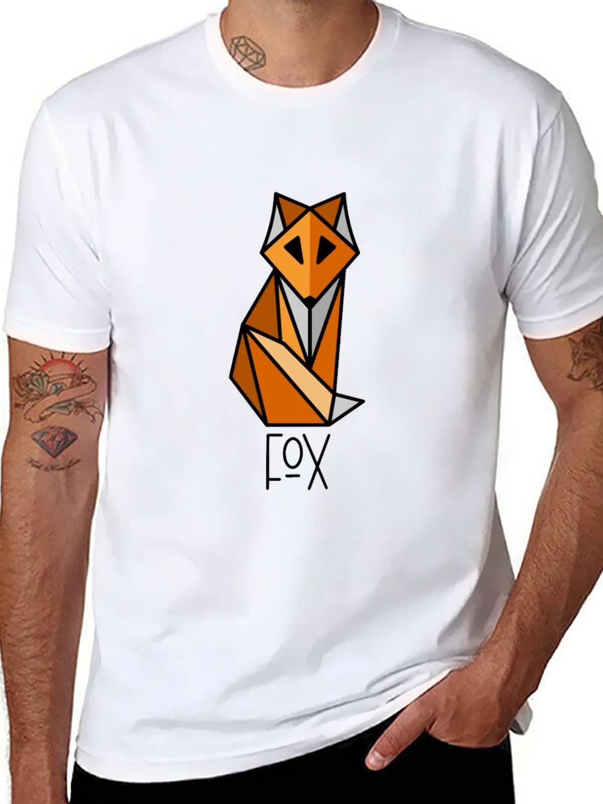 Geometric Fox Graphic T-Shirt product image 7