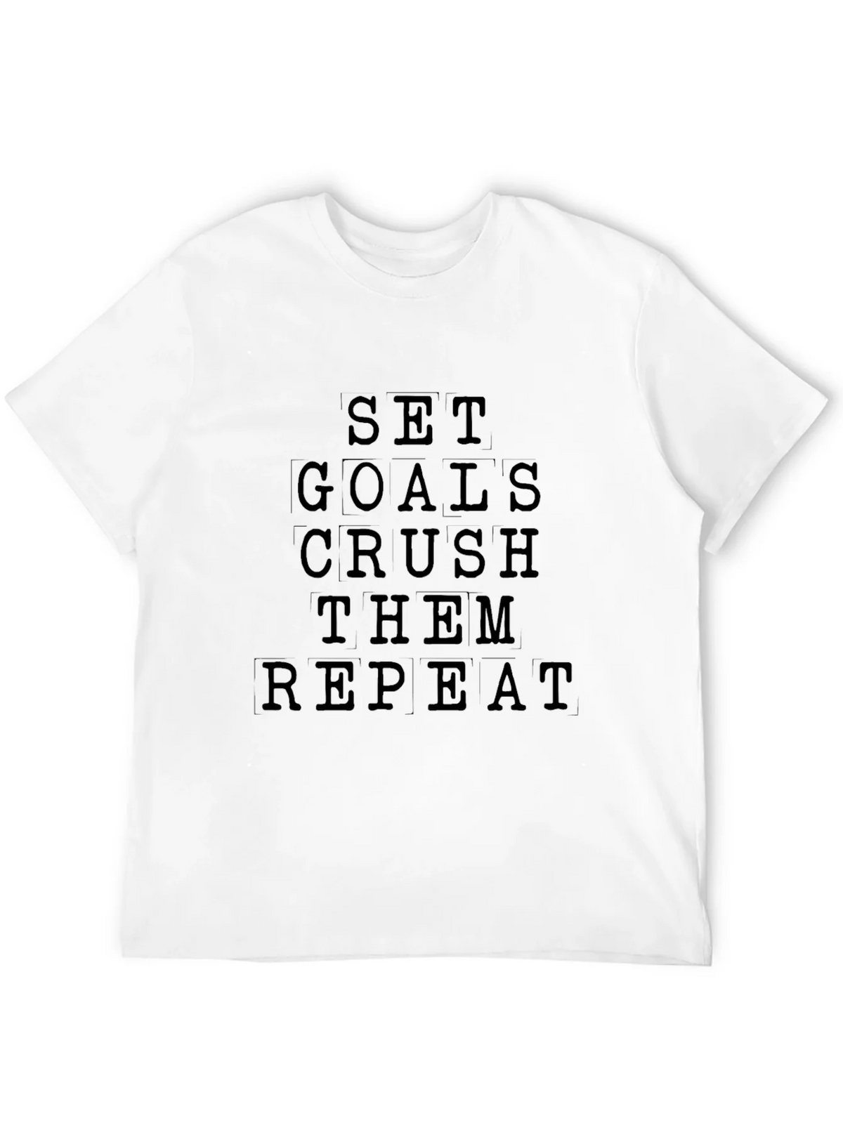 Motivational Set Goals Crush Them Repeat Black T-Shirt product image 11
