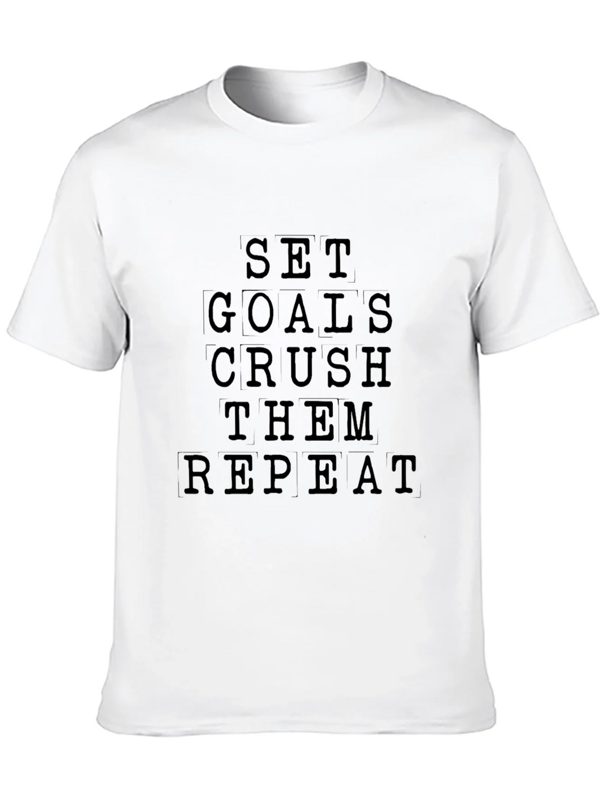 Motivational Set Goals Crush Them Repeat Black T-Shirt product image 9