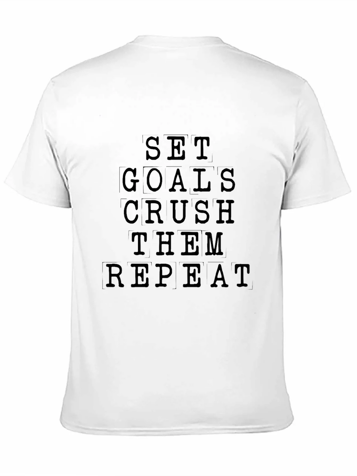 Motivational Set Goals Crush Them Repeat Black T-Shirt product image 10
