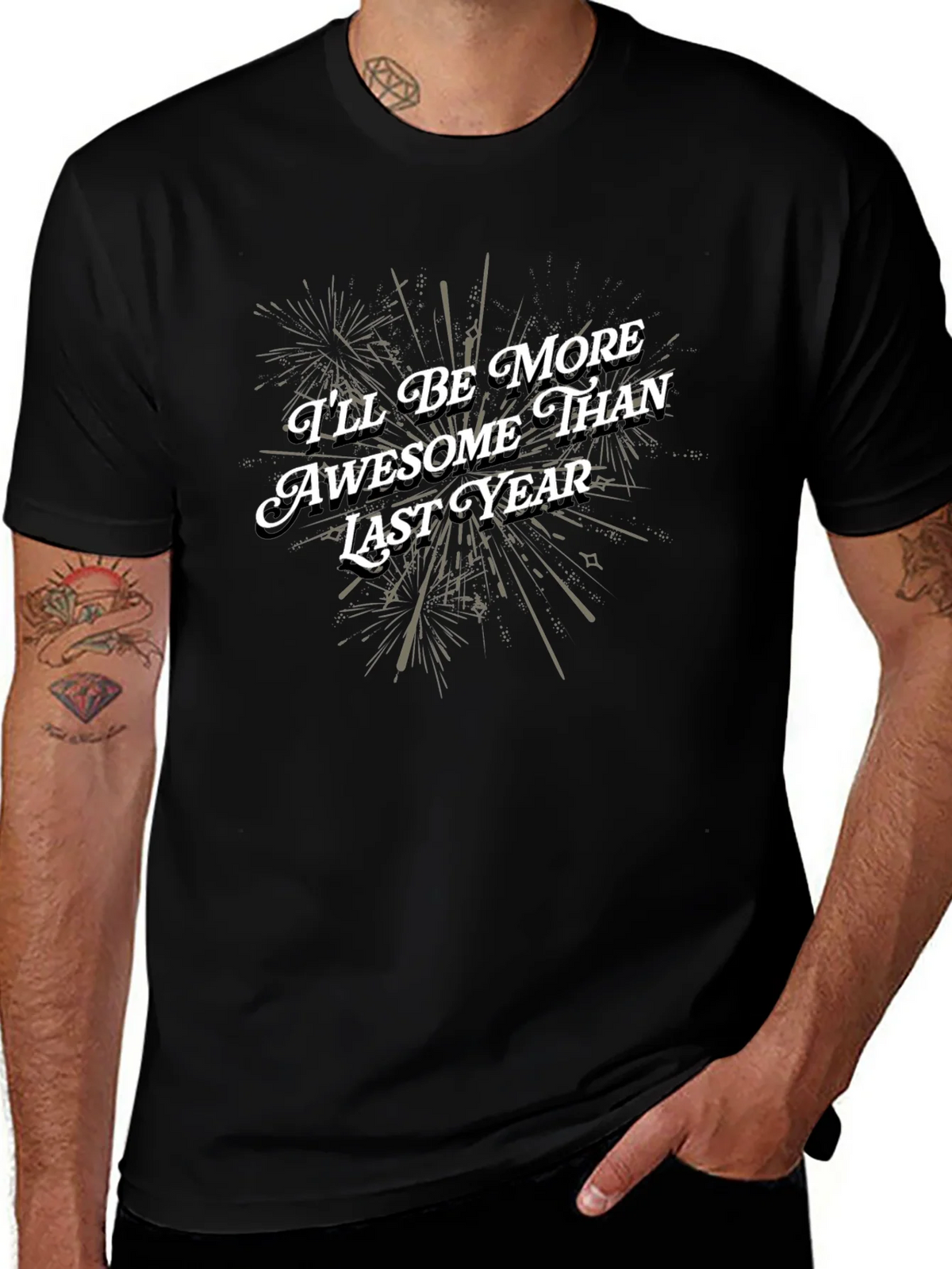 Awesome Than Last Year Black Graphic Tee product image 1