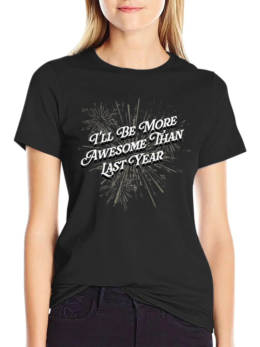Awesome Than Last Year Black Graphic Tee product image 2