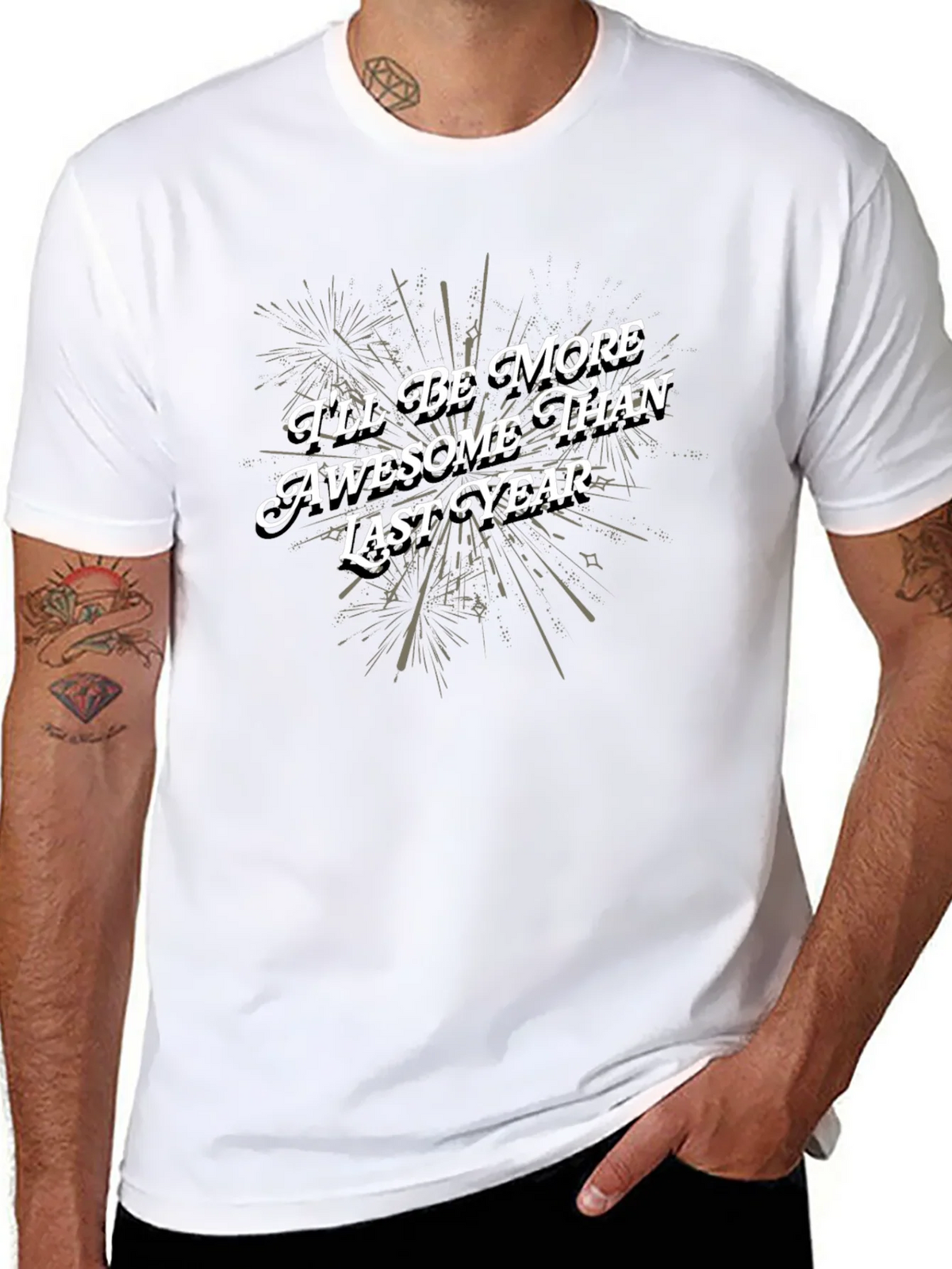 Awesome Than Last Year Black Graphic Tee product image 7