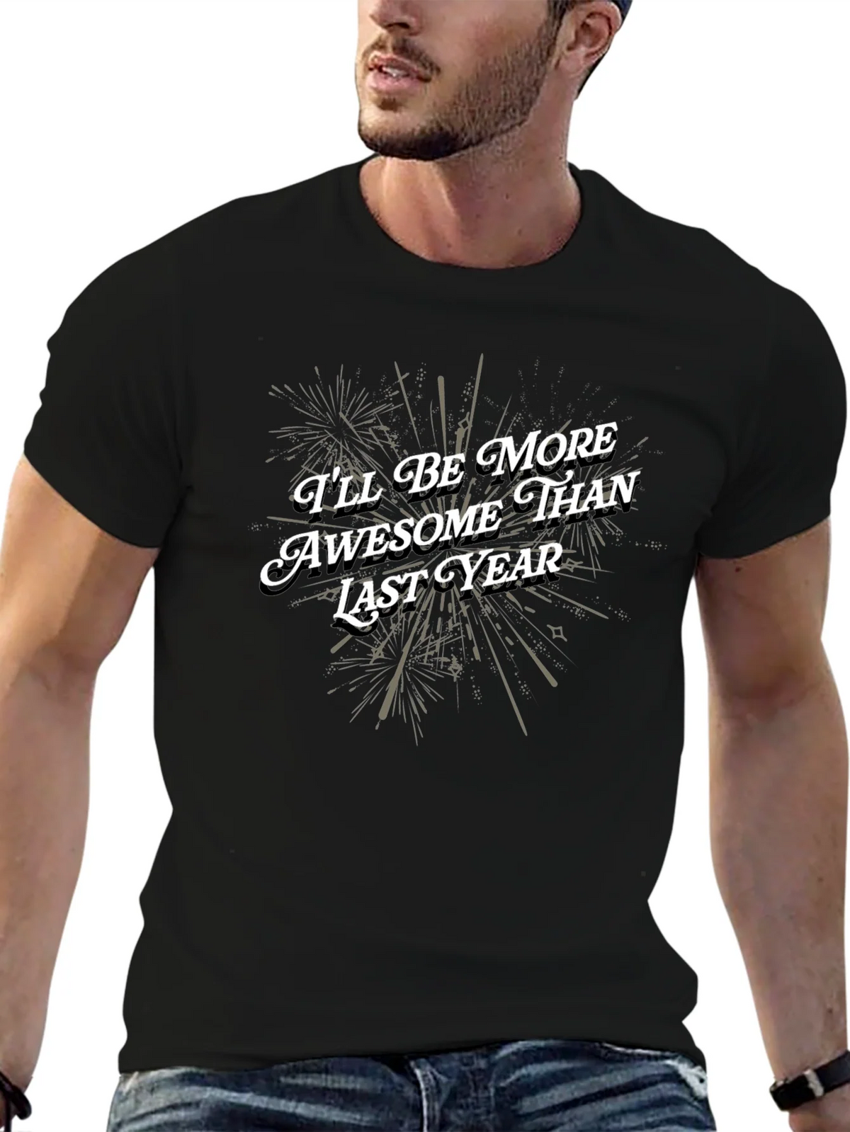 Awesome Than Last Year Black Graphic Tee product image 6